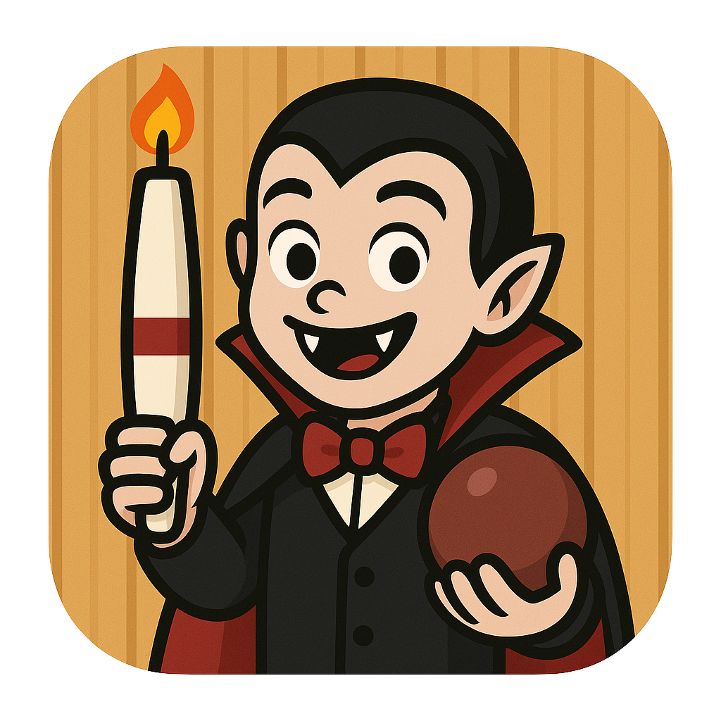 The Candle Count mascot holding a candlepin and bowling ball